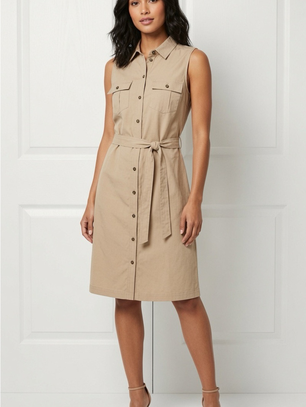 Banana Republic - belted Tencel dress